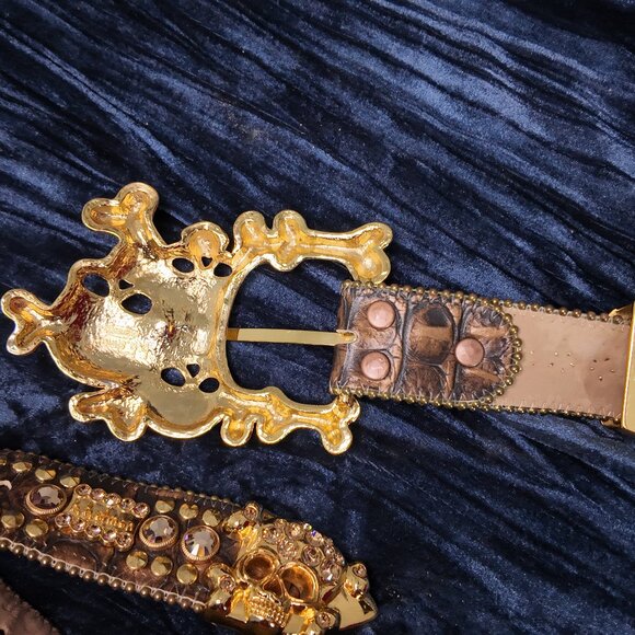 B.B. Simon belt, Brown/gold, Waist 30-33 - Picture 3 of 9